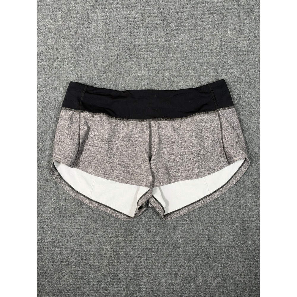 Lululemon Shorts Womens 4 Gray Speed Up Lined Yoga Gym Running Low Rise 2.5"